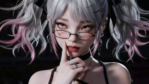 暗黑风双马尾少女