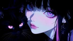 暗黑二次元少女与黑猫