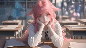 图书馆狐耳美女