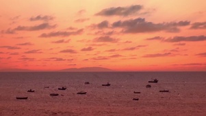 黄昏的海面