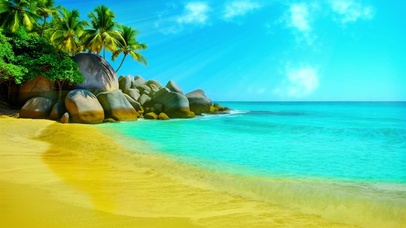 唯美沙滩海浪4K