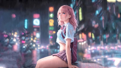 雨中少女