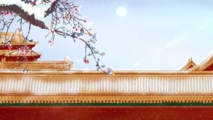 4K冬日宫殿雪景