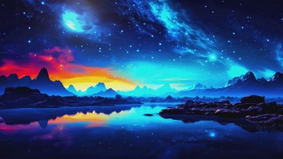 迷人的繁星夜空