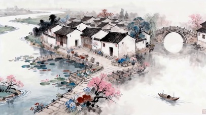 水墨江南小镇