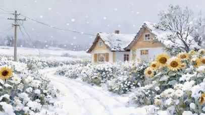 冬天的雪景