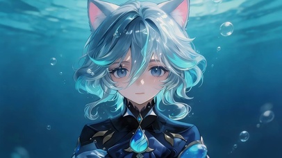 水下蓝宝石女孩