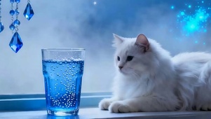夜圆之夜猫咪带鱼屏