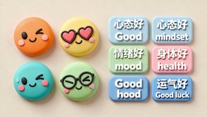 打工人文字心态好身体好运气好