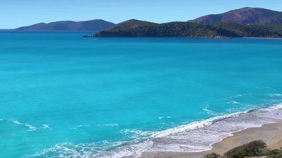 天蓝海滩带鱼屏