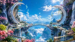 云海双月桥