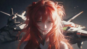 红发机甲二次元美少女