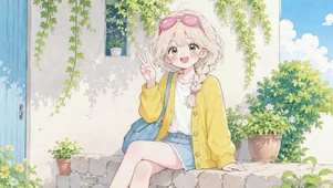 夏日清新元气可爱美少女