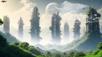 绿色护眼未来科技城市