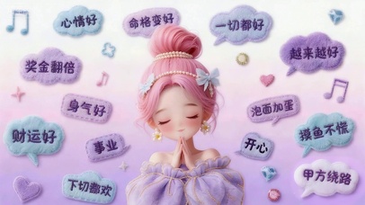 小仙女布贴福签