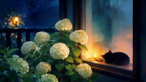 旧时光猫咪绣球2