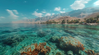 近海珊瑚礁风光