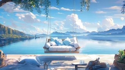 唯美蓝天白云风景