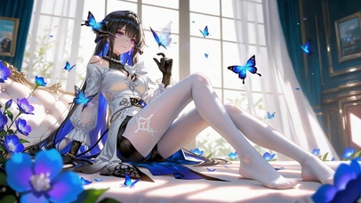 窗边光影下的白丝大丽花