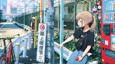 车站旁的少女