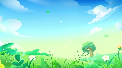 夏天夏季蓝天白云草地清新唯美