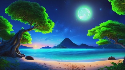 清新唯美的月圆夜