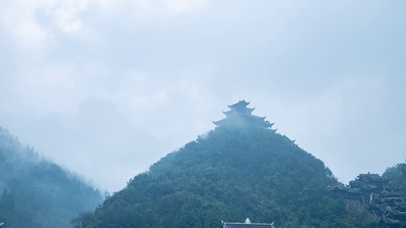 4K治愈山间云雾