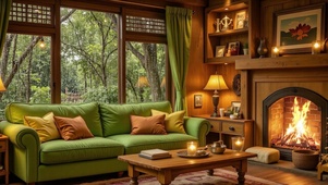 【雨景】温暖的小客厅