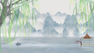 烟花柳树船自流