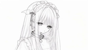 白色简约少女
