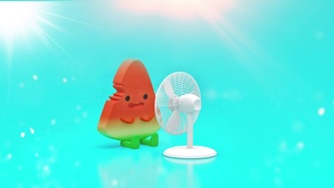 可爱风扇萌萌西瓜