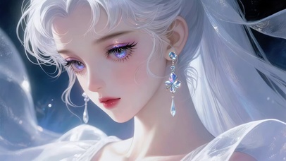 星眸雪发