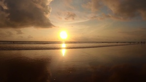 落日夕阳海滩