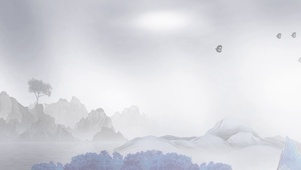 中国风山水飞鸟动态背景