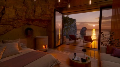 放松夕阳海景房间