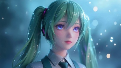 可爱懵懂的初音