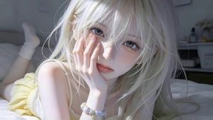 治愈银发少女
