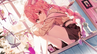 粉发猫娘