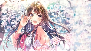 阳光桃花少女