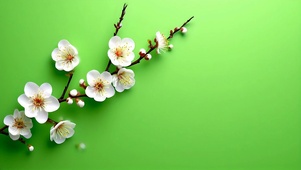 绿色护眼梅花