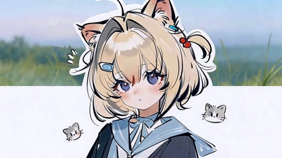 学院风猫耳少女