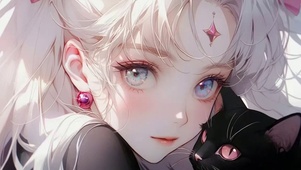 少女和黑猫
