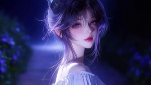 暗夜紫发唯美少女蝴蝶忍