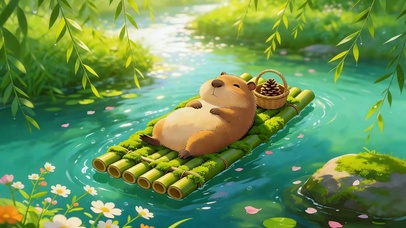 小水獭竹筏漂流