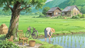 田园插秧