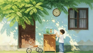 绿荫下小屋