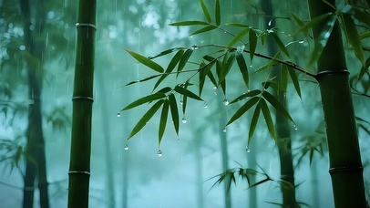 竹林听雨