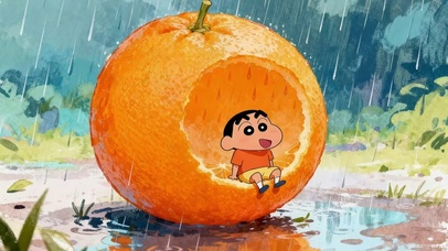 雨天橘子小新