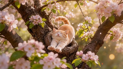伸懒腰的小猫