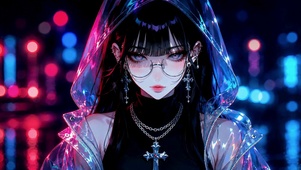 赛博朋克暗夜酷飒美少女